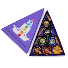 Load image into Gallery viewer, Chakra Pyramid Singing Bowl Gift Set