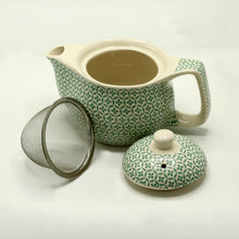 Load image into Gallery viewer, Small Green Mosaic Design Herbal Teapot