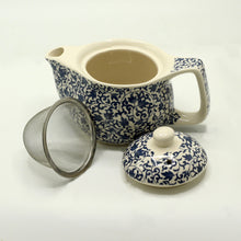 Load image into Gallery viewer, Small Blue Pattern Design Herbal Teapot