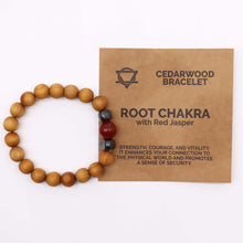 Load image into Gallery viewer, Cedarwood Root Chakra Bracelet