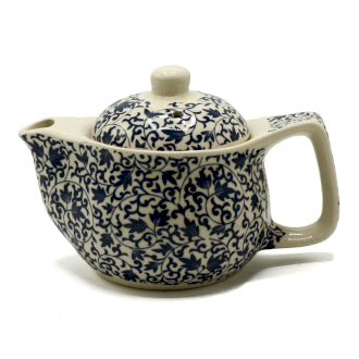 Small Blue Pattern Design Herbal Teapot