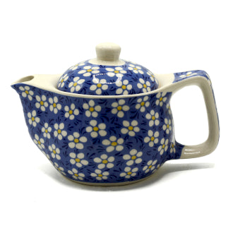 Small Blue Daisy Design Herbal Teapot