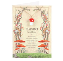 Load image into Gallery viewer, Toadstool Necklace &amp; Card