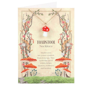 Toadstool Necklace & Card