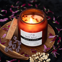 Load image into Gallery viewer, Rose Petal Infused Self Love Spell Candle