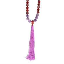 Load image into Gallery viewer, Intuition Rosewood &amp; Amethyst Mallah Necklace