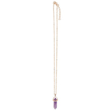 Load image into Gallery viewer, Amethyst Crystal Necklace With Card