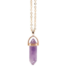 Load image into Gallery viewer, Amethyst Crystal Necklace With Card