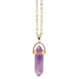 Amethyst Crystal Necklace With Card