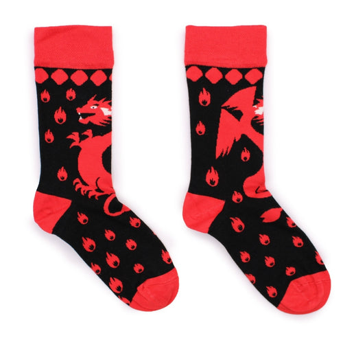 Hop Hare Bamboo Socks - Red Dragons
