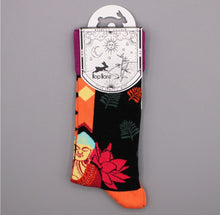 Load image into Gallery viewer, Hop Hare Bamboo Socks - Purple Buddha &amp; Lotus