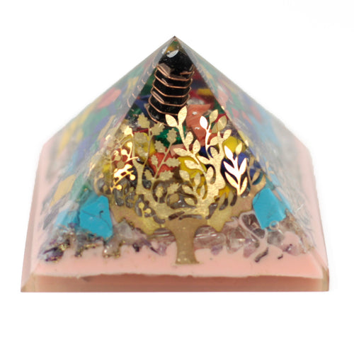 Tree Orgonite With Earth Base Pyramid 70mm