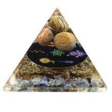 Load image into Gallery viewer, Midnight Reiki Orgonite Pyramid 70mm
