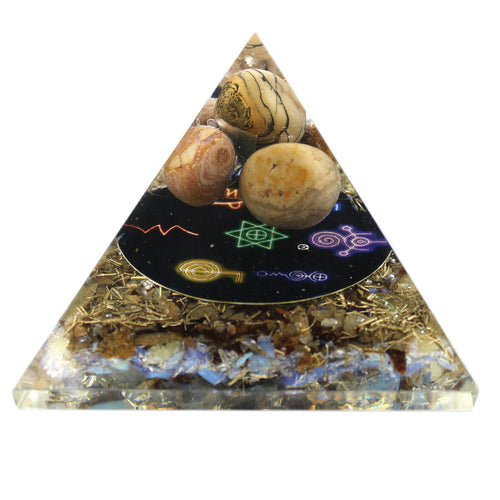 Midnight Reiki Orgonite Pyramid 70mm