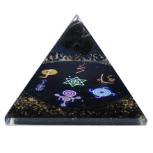 Load image into Gallery viewer, Midnight Reiki Orgonite Pyramid 90mm