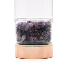 Load image into Gallery viewer, Amethyst Crystal Glass Tea Infuser Bottle