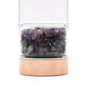 Amethyst Crystal Glass Tea Infuser Bottle