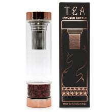 Load image into Gallery viewer, Red Jasper Crystal Glass Tea Infuser Bottle