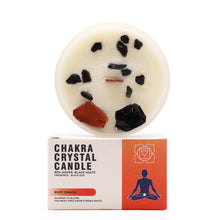 Load image into Gallery viewer, Root Chakra Crystal Candle
