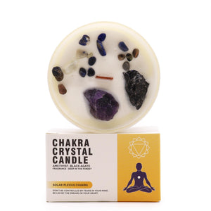Solar Plexus Chakra Crystal Candle
