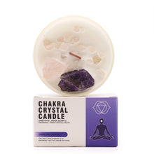 Load image into Gallery viewer, Third Eye Chakra Crystal Candle
