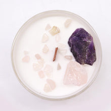 Load image into Gallery viewer, Third Eye Chakra Crystal Candle