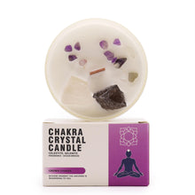 Load image into Gallery viewer, Crown Chakra Crystal Candle