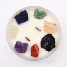 Load image into Gallery viewer, Seven Chakras Large Crystal Candle
