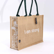 Load image into Gallery viewer, I Am Strong Jute Bag