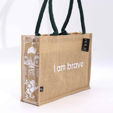 Load image into Gallery viewer, I Am Brave Jute Bag