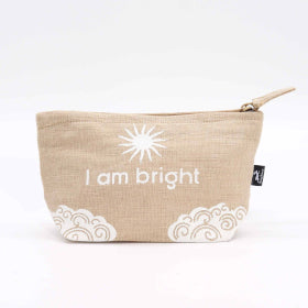I Am Bright Jute Pouch