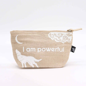 I Am Powerful Jute Pouch