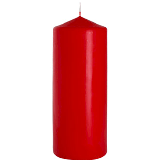 6 x Red Pillar Candles 80mm x 200mm