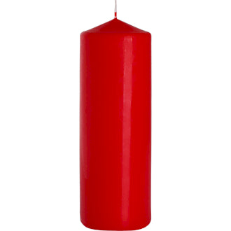 6 x Red Pillar Candles 80mm x 250mm