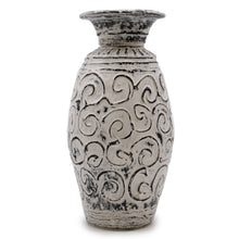 Load image into Gallery viewer, Cream Swirls Shaped Vase