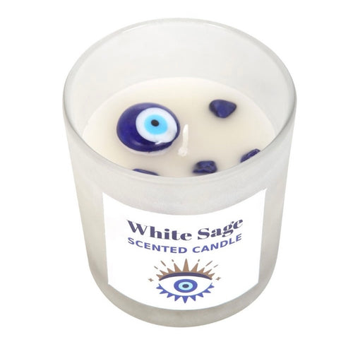 All Seeing Eye Crystal Chip Candle