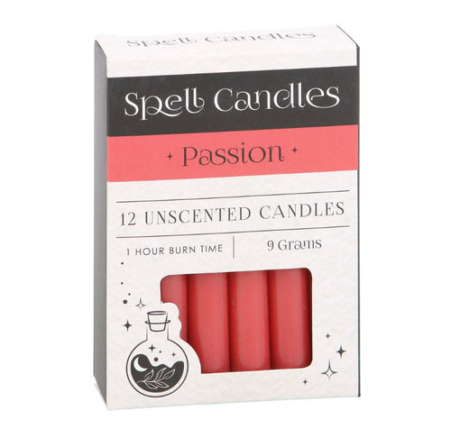 Pack of 12 Passion Spell Candles