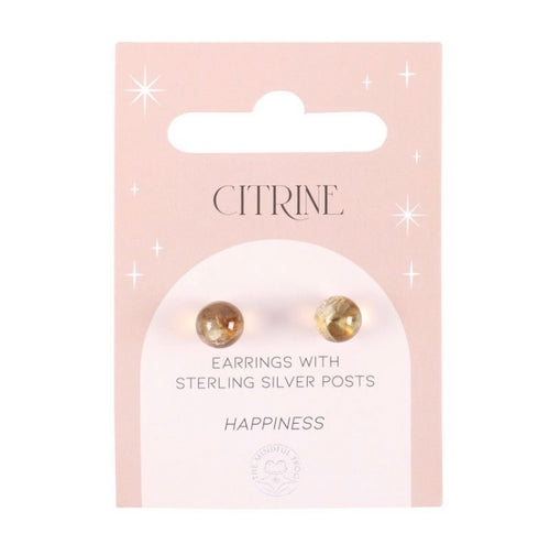 Citrine Crystal Stud Earrings