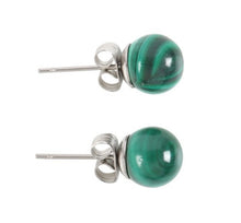 Load image into Gallery viewer, Malachite Crystal Stud Earrings