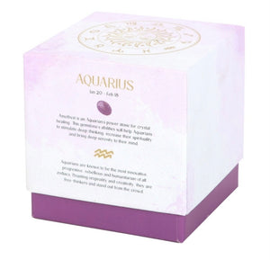 Aquarius Bergamot & Mandarin Crystal Zodiac Candle