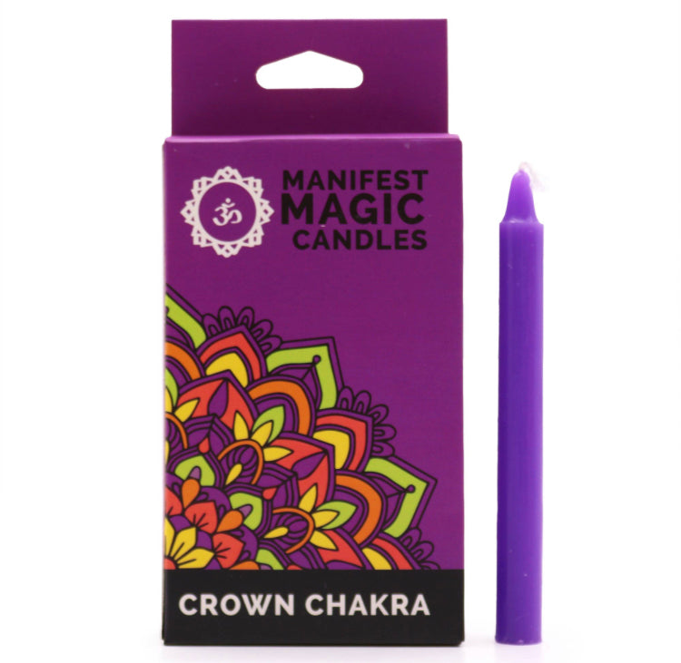 Violet Crown Chakra Manifest Magic Candles