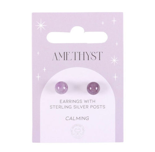 Amethyst Crystal Stud Earrings