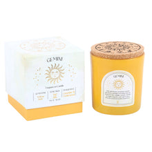 Load image into Gallery viewer, Gemini Lavender &amp; Cedarwood Crystal Zodiac Candle