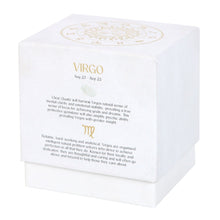Load image into Gallery viewer, Virgo Sandalwood &amp; Patchouli Crystal Zodiac Candle