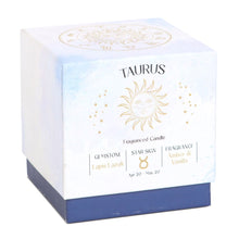 Load image into Gallery viewer, Taurus Amber &amp; Vanilla Crystal Zodiac Candle