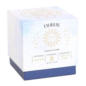 Taurus Amber & Vanilla Crystal Zodiac Candle