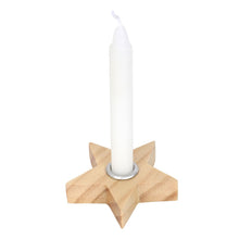 Load image into Gallery viewer, Natural Wooden Star Spell Candle Holder