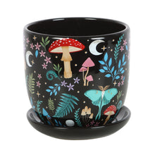 Load image into Gallery viewer, Dark Forest Print Ceramic Plant Pot
