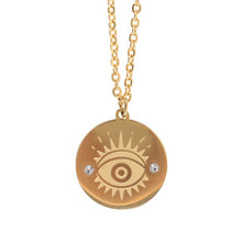 Load image into Gallery viewer, Gold Toned All Seeing Eye Necklace
