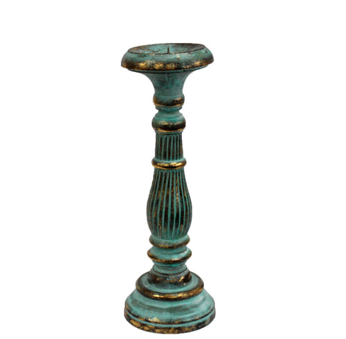 Turquoise Gold Medium Candle Stand